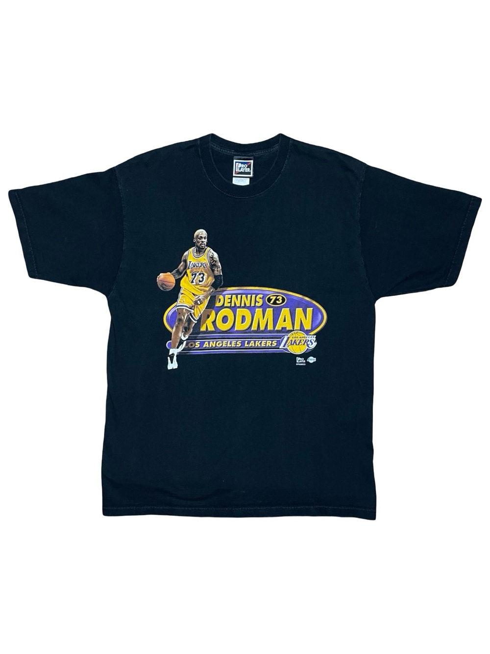 Vintage 90’s NBA Los Angeles Lakers Basketball Dennis Rodman 73 Pro Player Tee